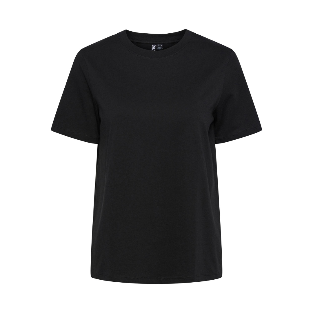 PIECES - T-SHIRT - RIA SOLID 17140802 - SORT
