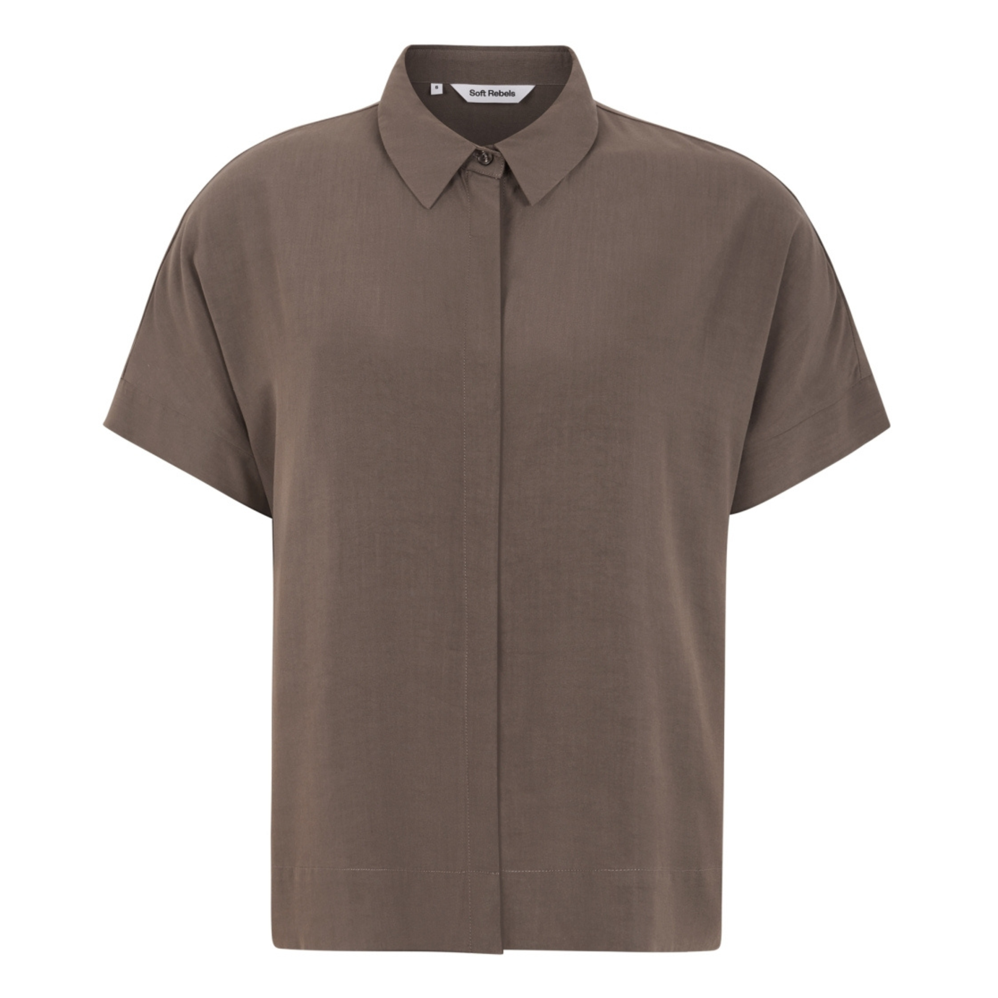 SOFT REBELS - SKJORTE - FREEDOM SR321-747 - COFFEE QUARTZ
