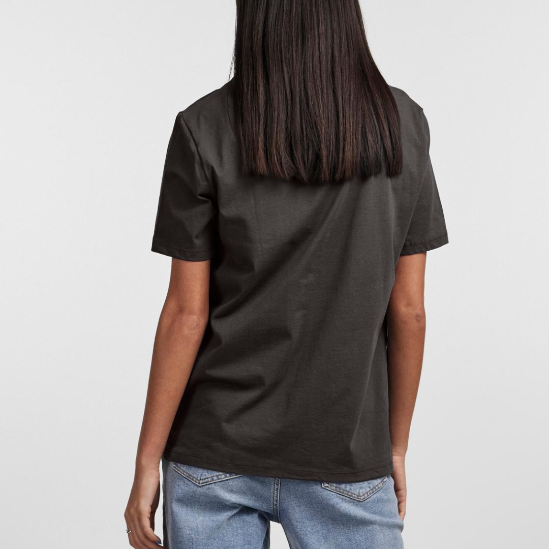 PIECES - T-SHIRT - RIA SOLID 17140802 - SORT