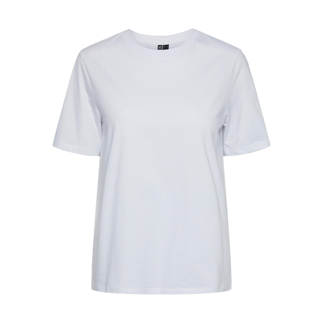 PIECES - T-SHIRT - RIA SOLID 17140802 - BRIGHT WHITE