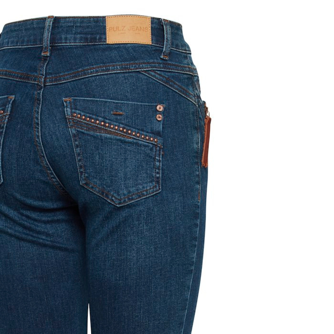 PULZ JEANS - JEANS - CARMEN 50207216 - DARK BLUE D 32