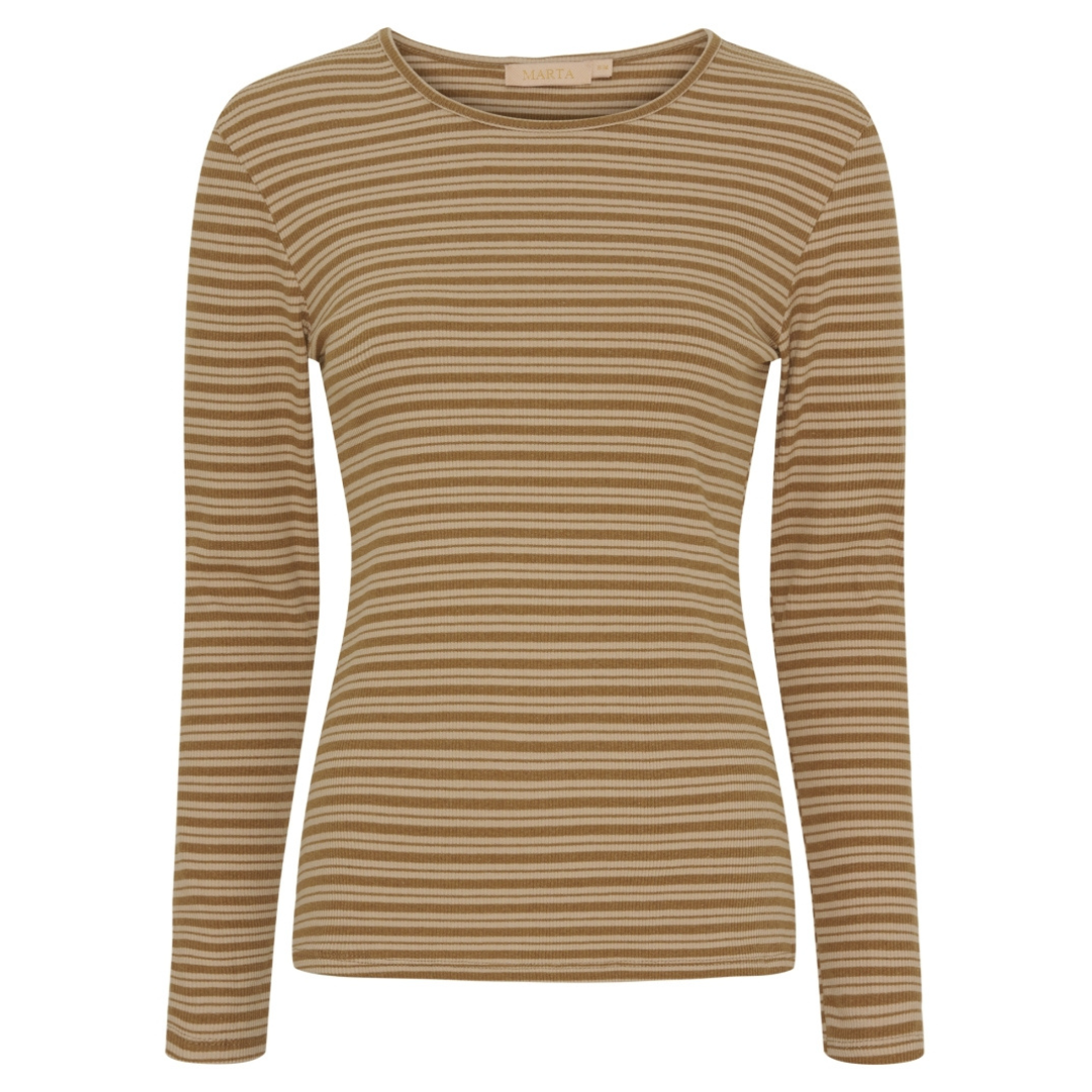 MARTA DU CHATEAU - BLUSE - NOEMIE 6546 - CAMELLO/BEIGE