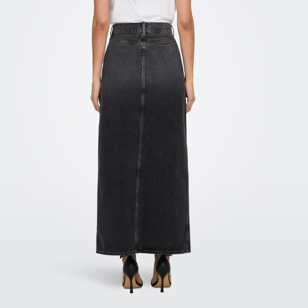 ONLY - DENIM NEDERDEL - CILLA 15320571 - WASHED BLACK