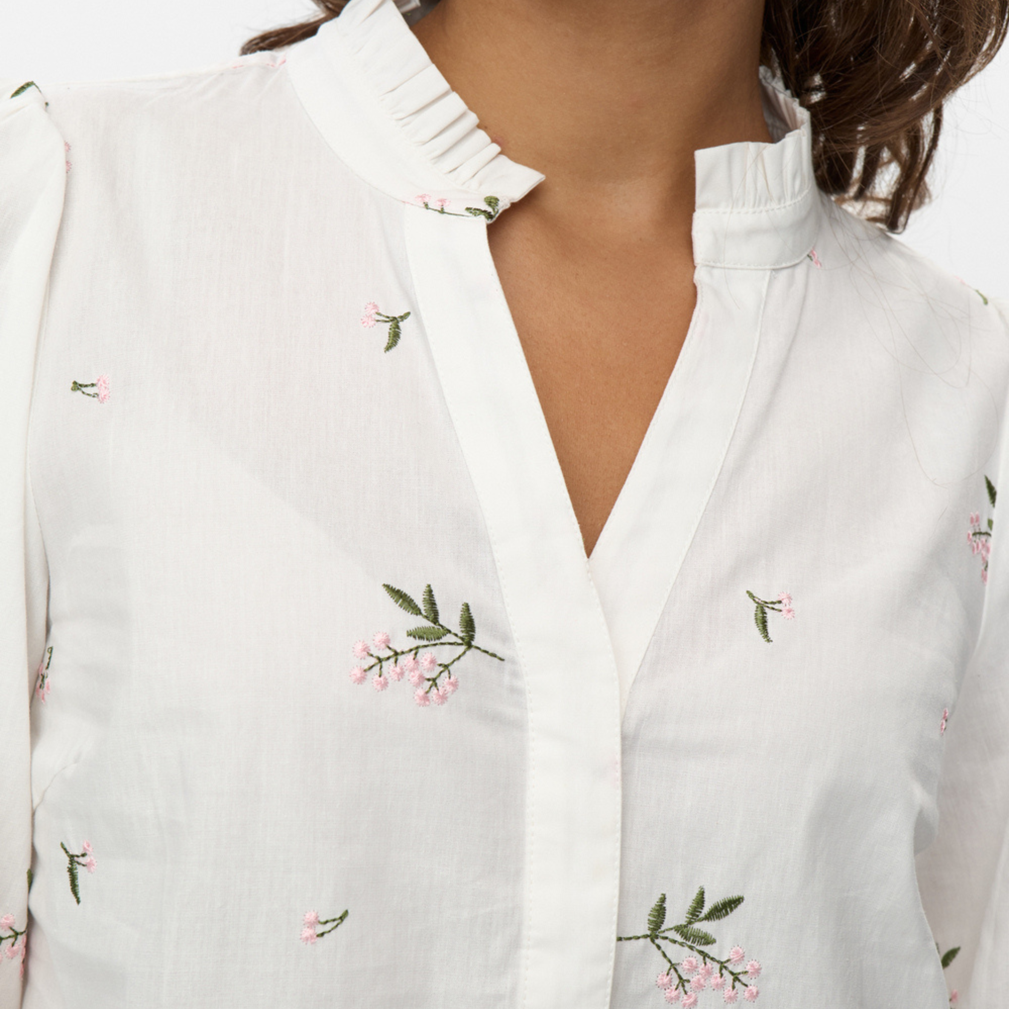 NÜMPH - SKJORTE - TALLIE 706618 - BRIGHT WHITE