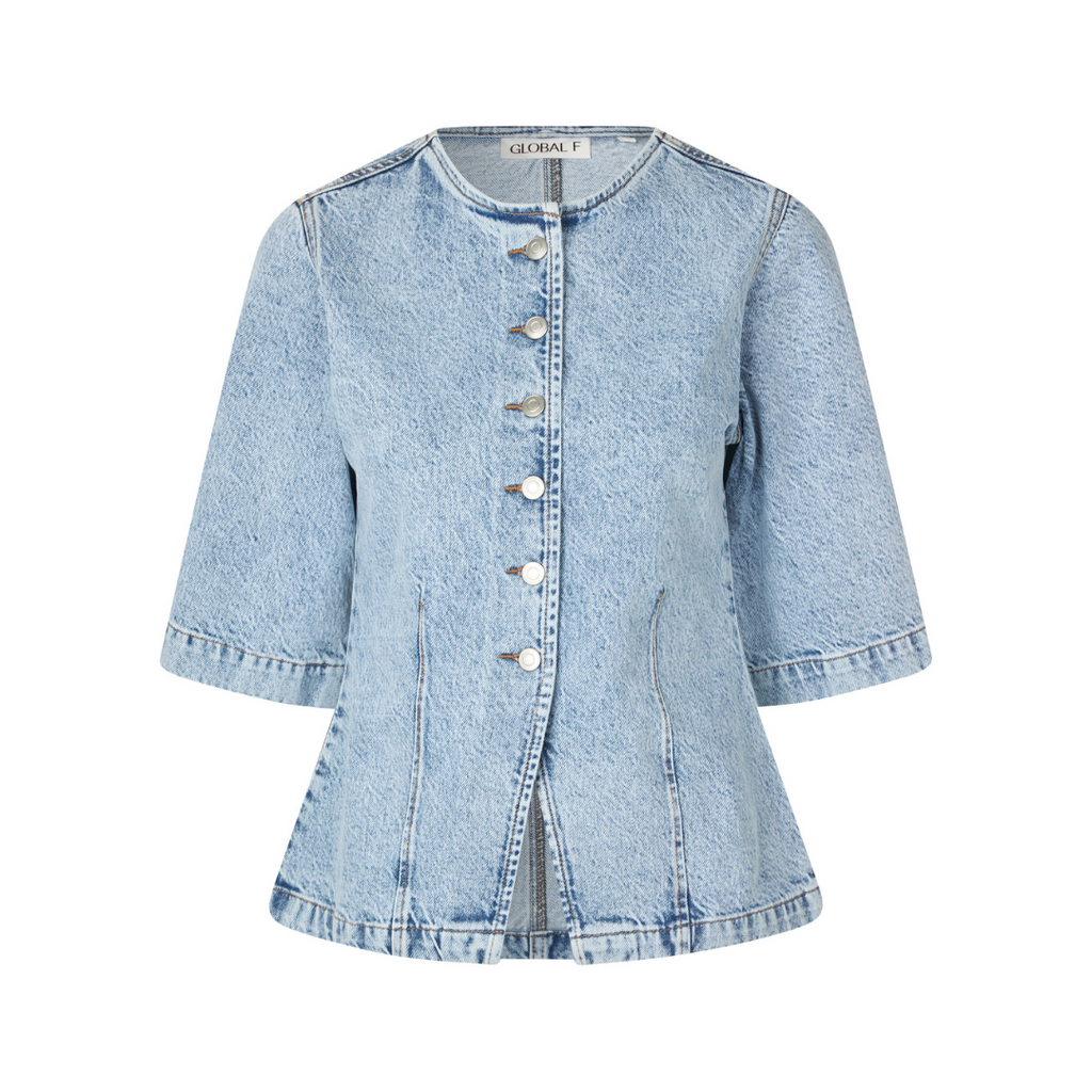 GLOBAL FUNK - BLUSE - LILA 73590296 - MEDIUM LIGHT BLUE