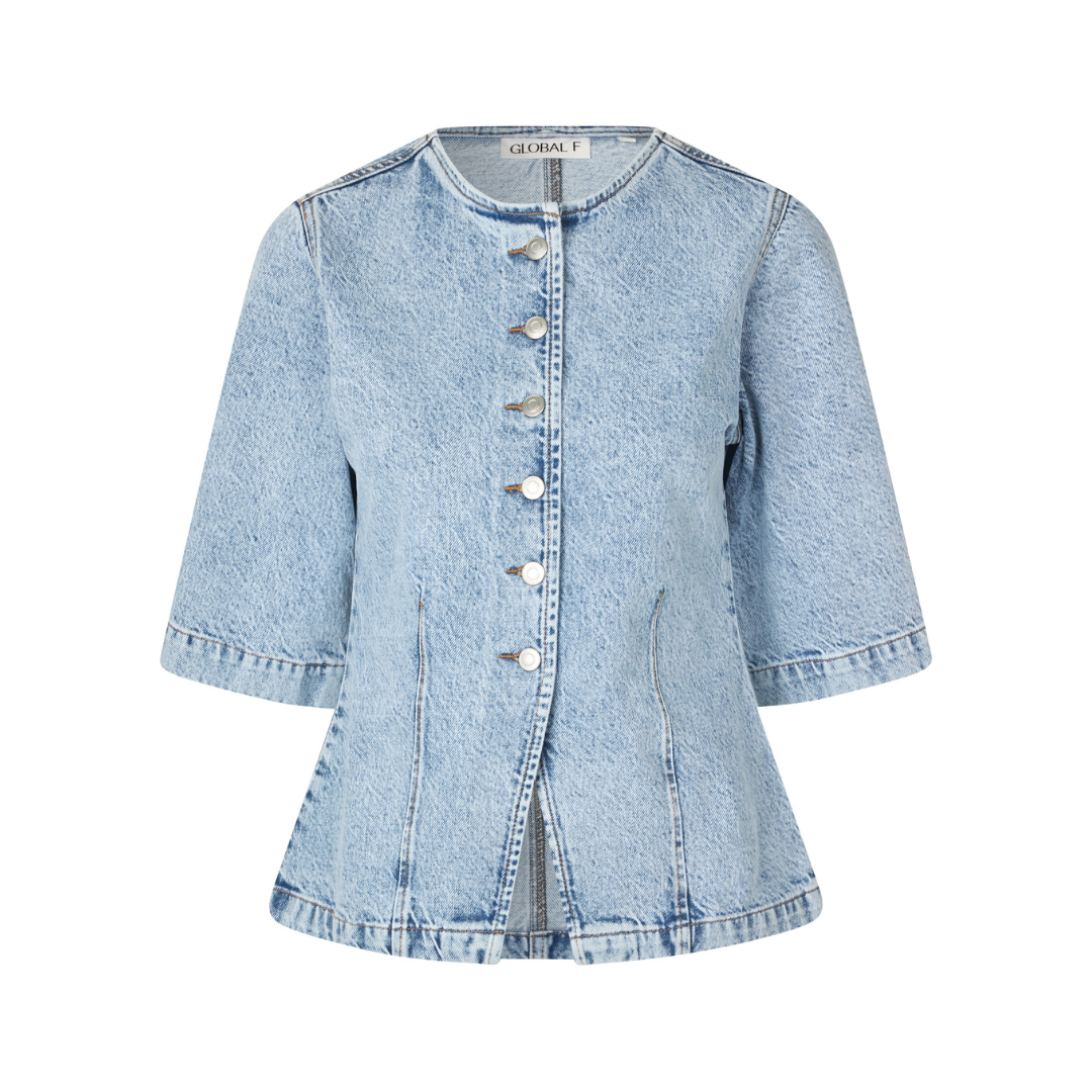 GLOBAL FUNK - BLUSE - LILA 73590296 - MEDIUM LIGHT BLUE