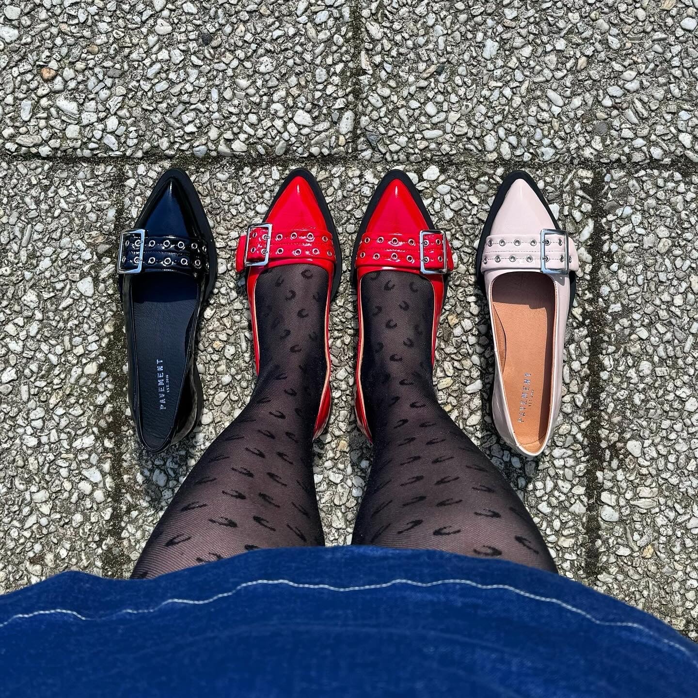 PAVEMENT - BALLERINA - SASO LOW 23185 - RØD PATENT