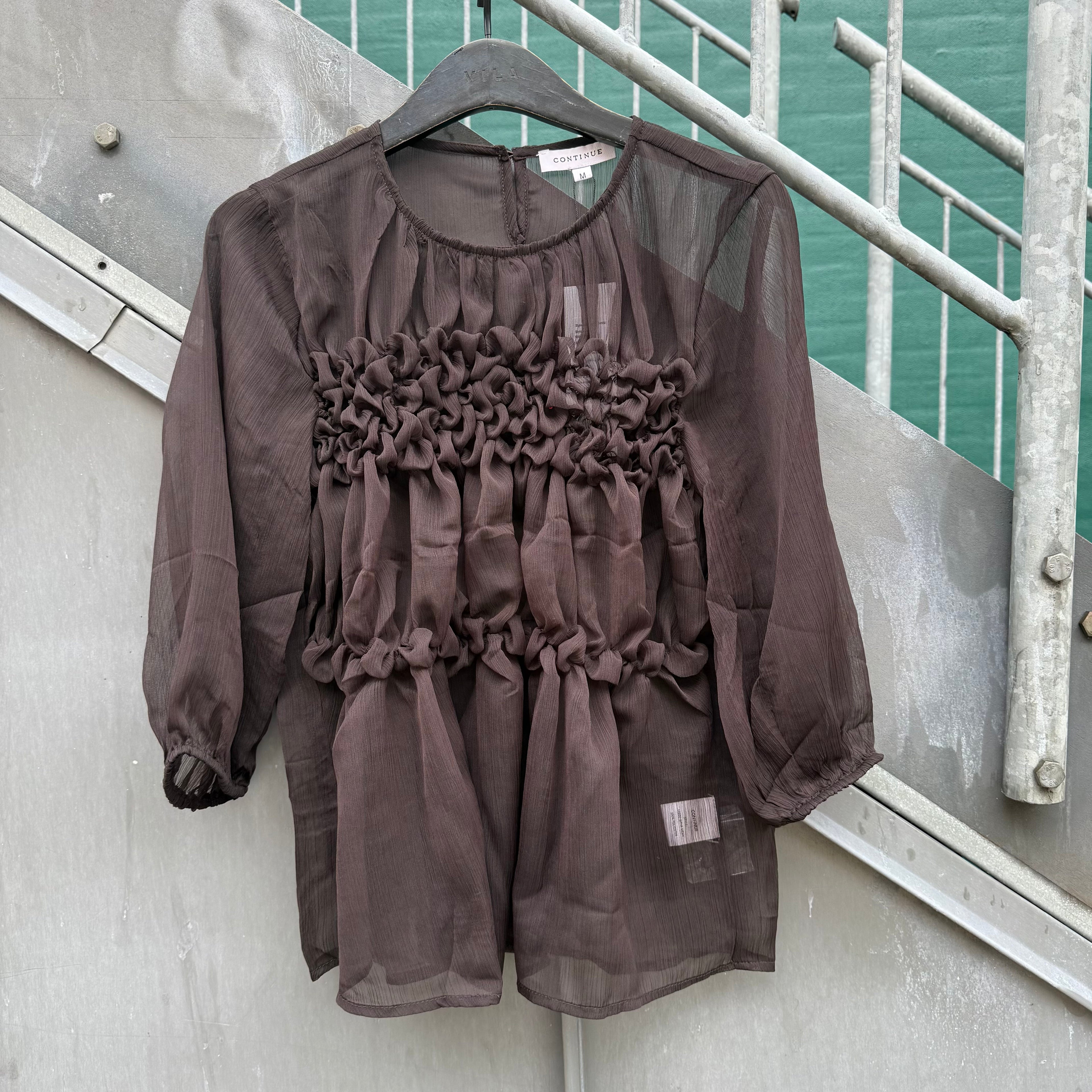 CONTINUE - BLUSE - GITHA  14950 - BROWN
