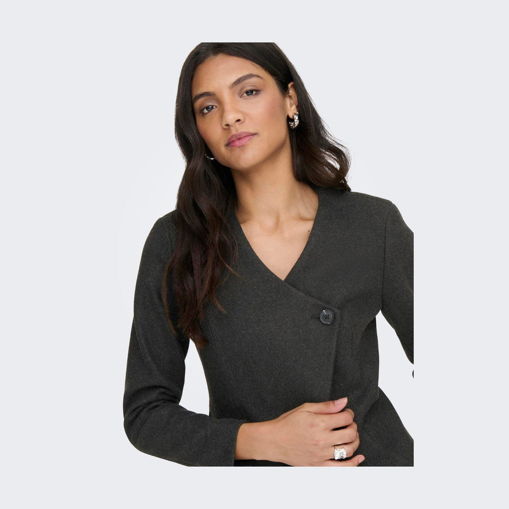 ONLY - JAKKE - MAIKA ASYM FIT 15365802 - DARK GREY MELANGE