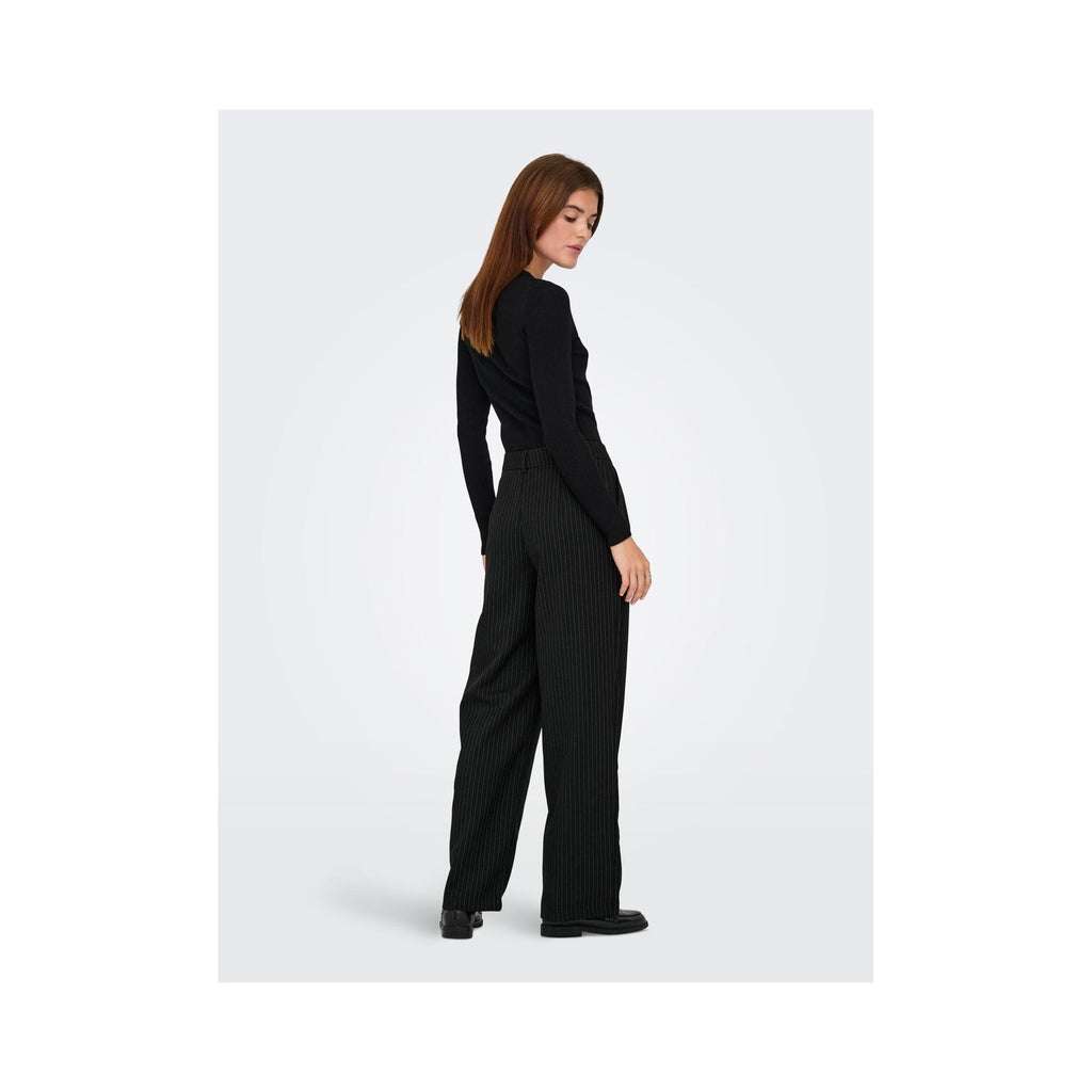 ONLY - BUKS - REINA PLEAT 15349616 - BLACK/CLOUD DANCER PINSTRIPES