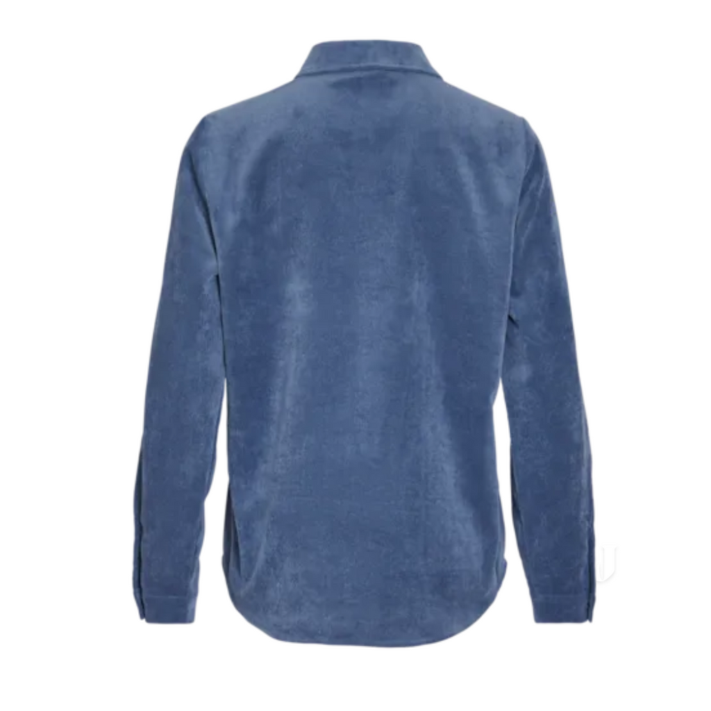 VILA - FLØJL SKJORTE - COURDIE - 14095332 -  BIJOU BLUE