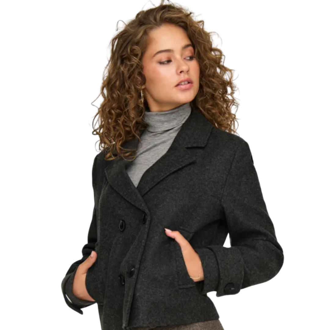 ONLY - FRAKKE - FREJA 15320983 - DARK GREY MELANGE
