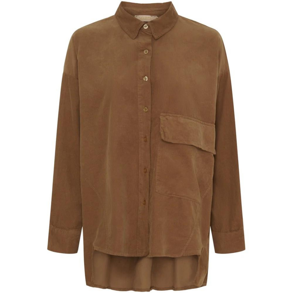 MARTA DU CHATEAU - SKJORTE - GISELLE 248056 - DARK CAMEL