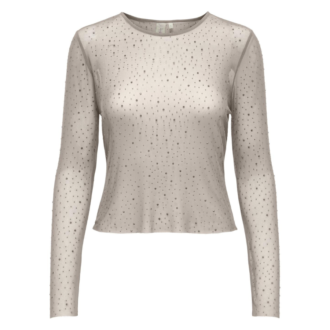 ONLY - BLUSE - SIVAL RHINESTON -  15331787 - CHATEAU GRAY