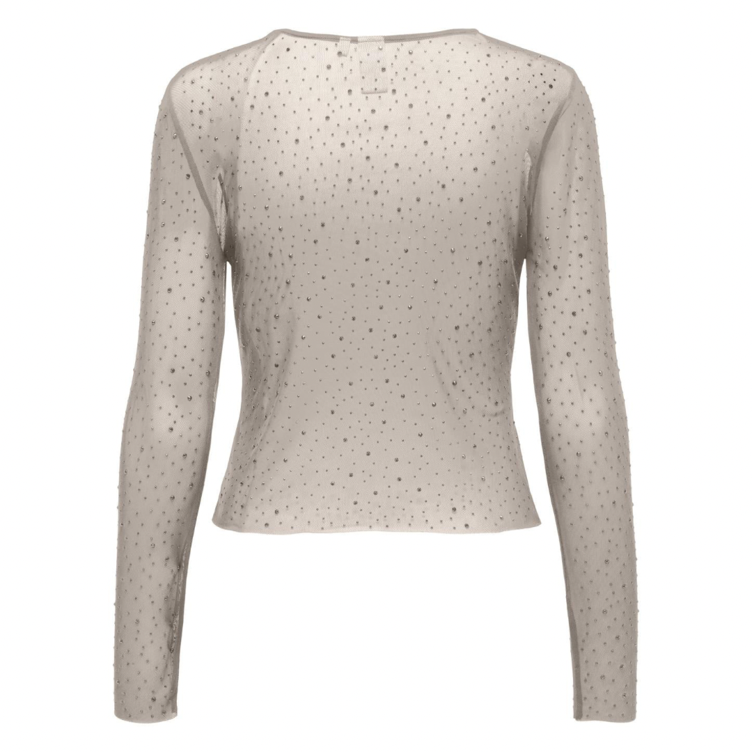ONLY - BLUSE - SIVAL RHINESTON -  15331787 - CHATEAU GRAY