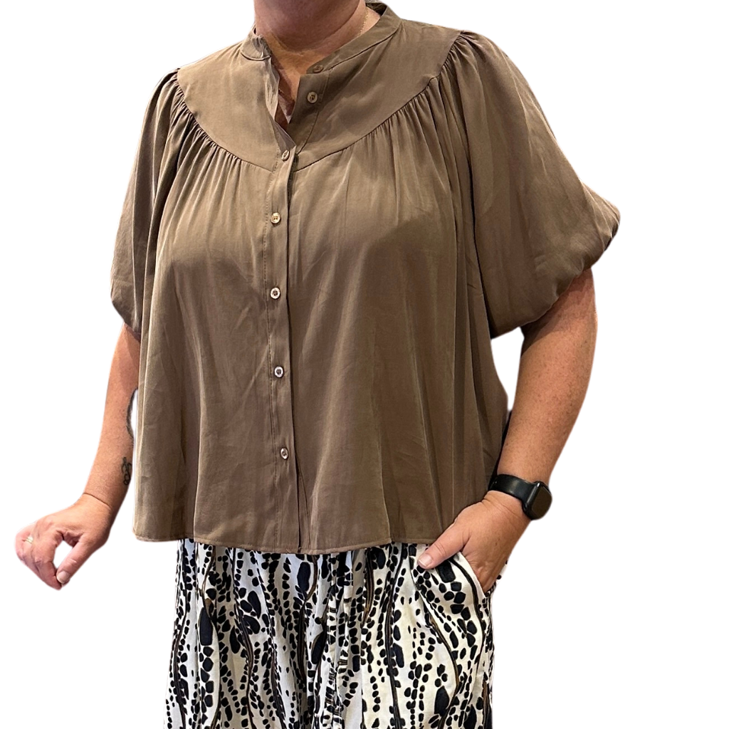 MARTA DU CHATEAU - BLUSE - MELODIE 58210 - BROWN276