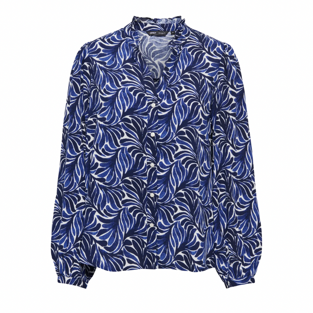 ONLY - SKJORTE - RAYA 15370803 - SURF THE WEB/GRAPHIC BLUE