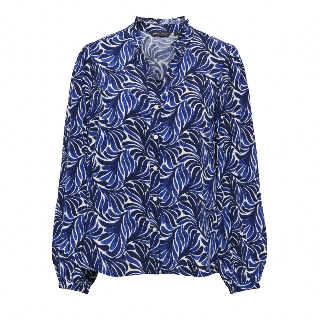ONLY - SKJORTE - RAYA 15370803 - SURF THE WEB/GRAPHIC BLUE