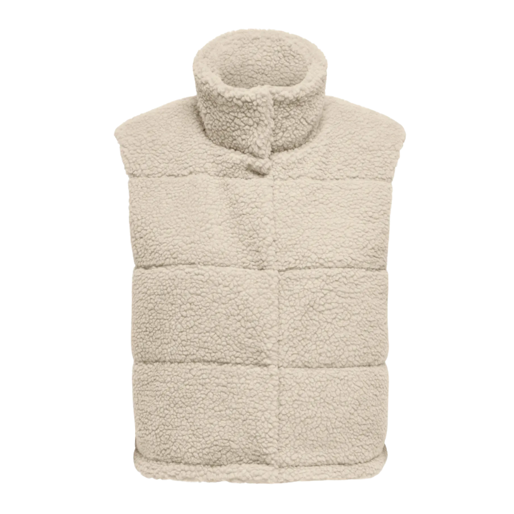 ONLY - VEST - SANDRA TEDDY 15320630 - PUMICE STONE