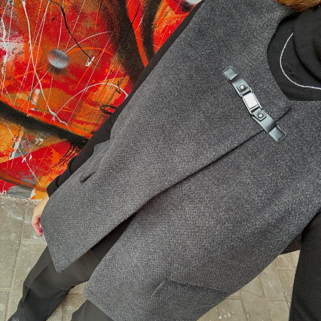 MBYM - VEST - MILLO VIVAN 61260023 - CHARCOAL MELANGE