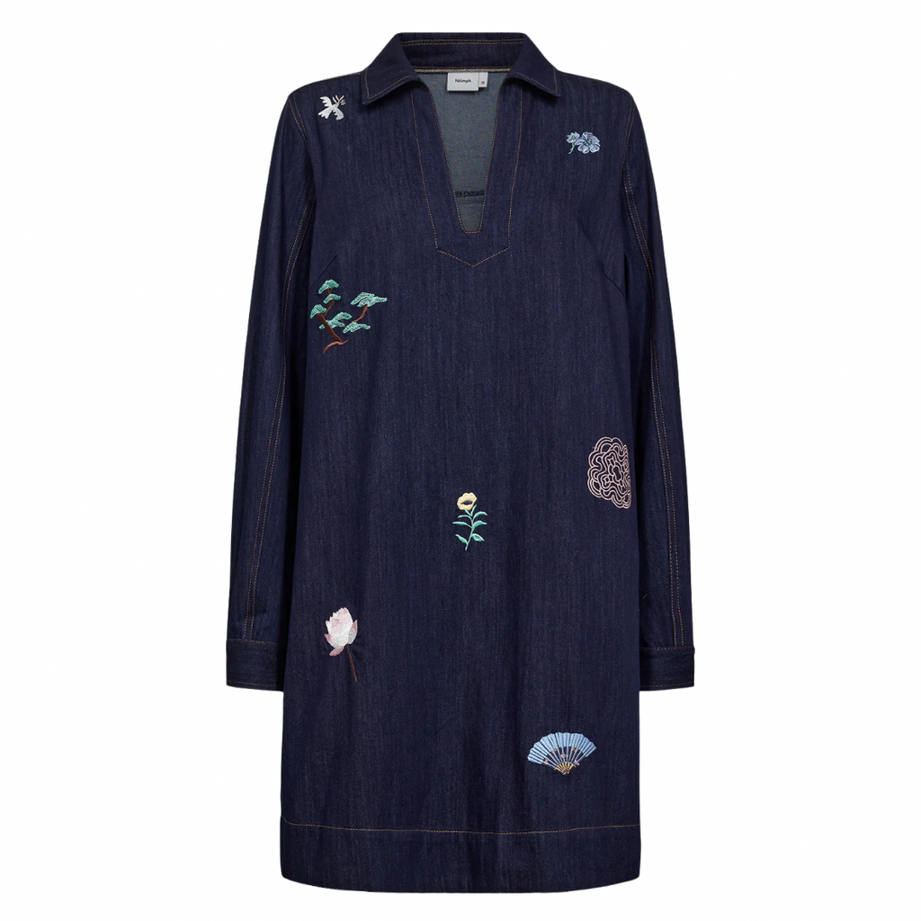NUMPH - KJOLE - CHIKU - 706039 - DARK BLUE DENIM