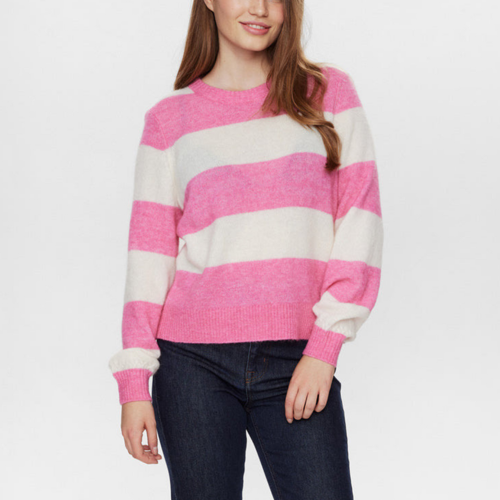 NÜMPH - STRIK - RIETTE BIG STRIPE 705113 - PINK COSMOS