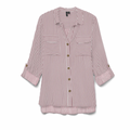 VERO MODA -SKJORTE - BUMPY 10275283 - SNOW WHITE/NOSTALGIA ROSE