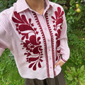 BY LUND - SKJORTE - SIDSEL 3600 - LYSERØD M. BRODERI