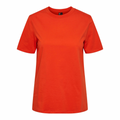 PIECES - T-SHIRT - RIA SOLID 17140802 - TANGERINE TANGO