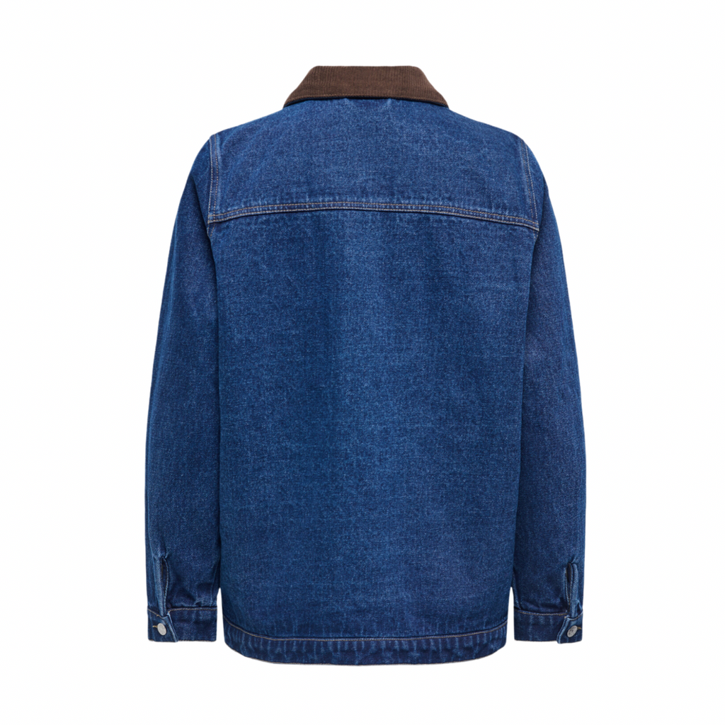 ONLY - DENIMJAKKE - FRANKIE CORD 15359084 - DARK BLUE DENIM