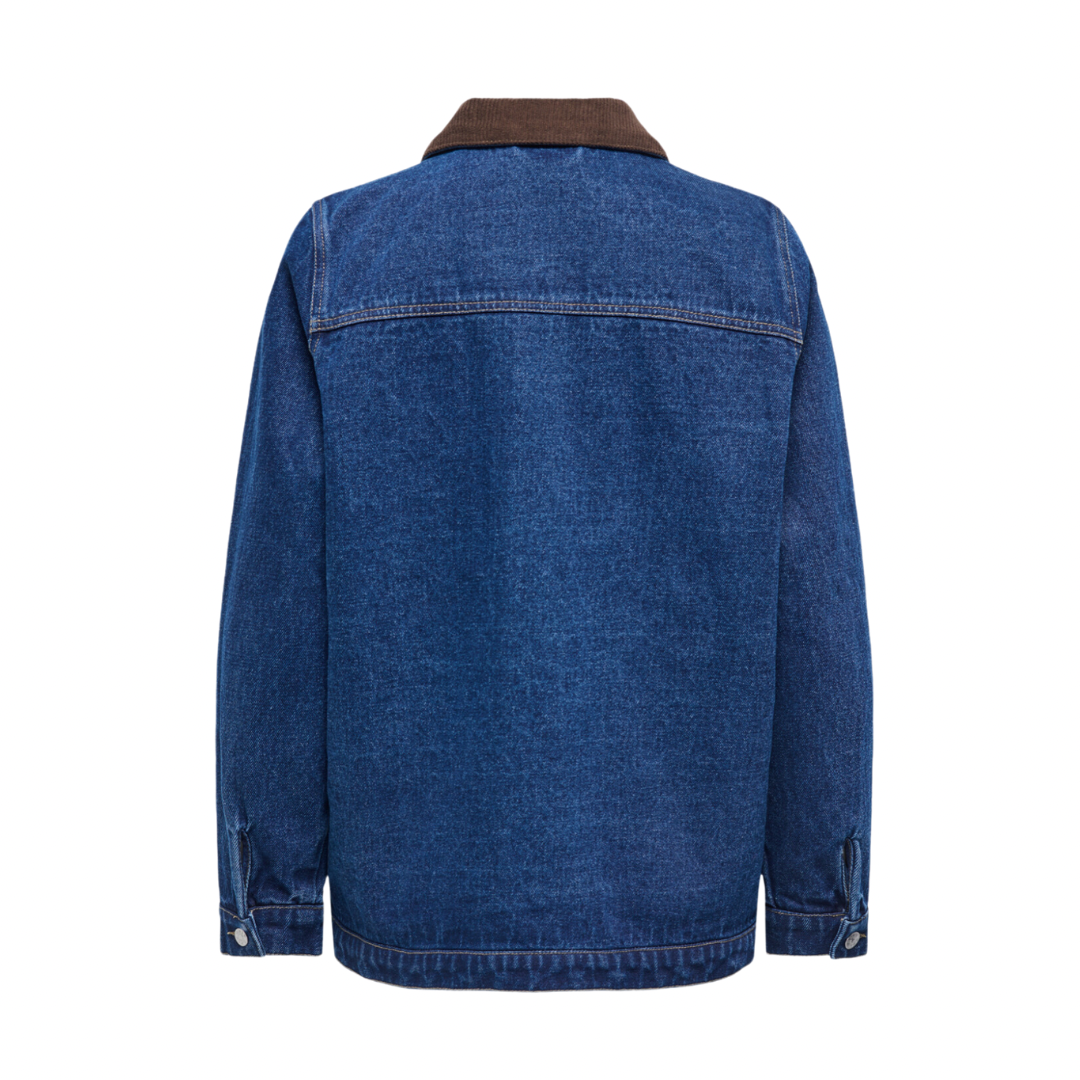 ONLY - DENIMJAKKE - FRANKIE CORD 15359084 - DARK BLUE DENIM