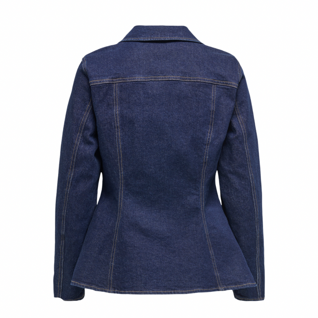 ONLY - SKJORTE/JAKKE - ELLE FITTED 15355061 - DARK BLUE DENIM
