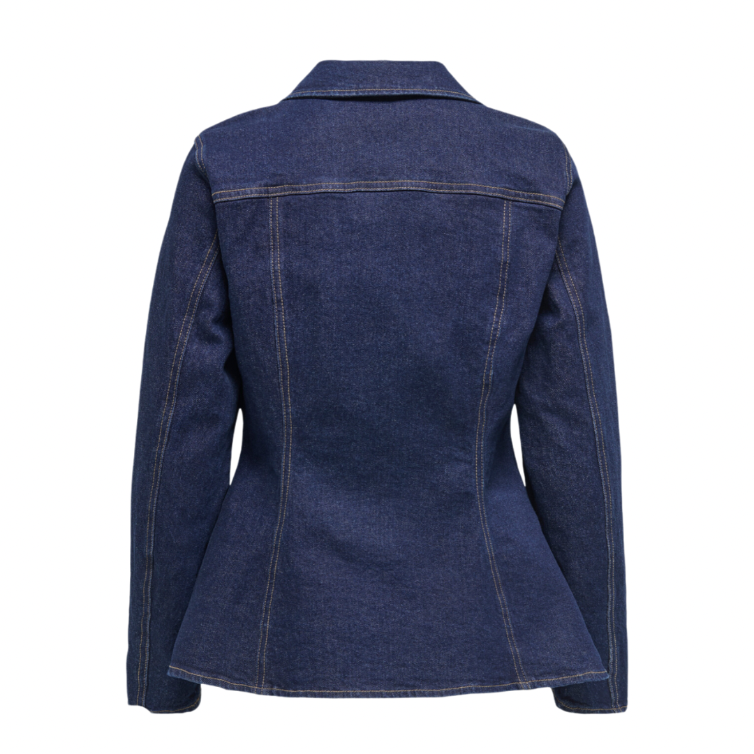 ONLY - SKJORTE/JAKKE - ELLE FITTED 15355061 - DARK BLUE DENIM