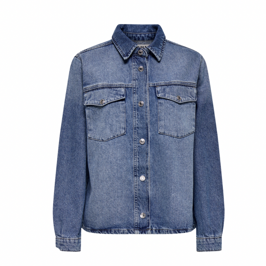 ONLY - SKJORTE - ELLA 15337158 - MEDIUM BLUE DENIM