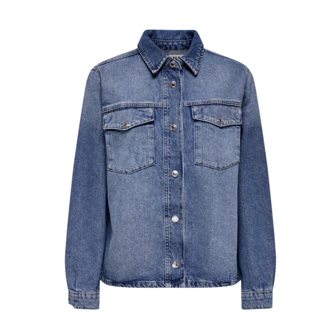 ONLY - SKJORTE - ELLA 15337158 - MEDIUM BLUE DENIM