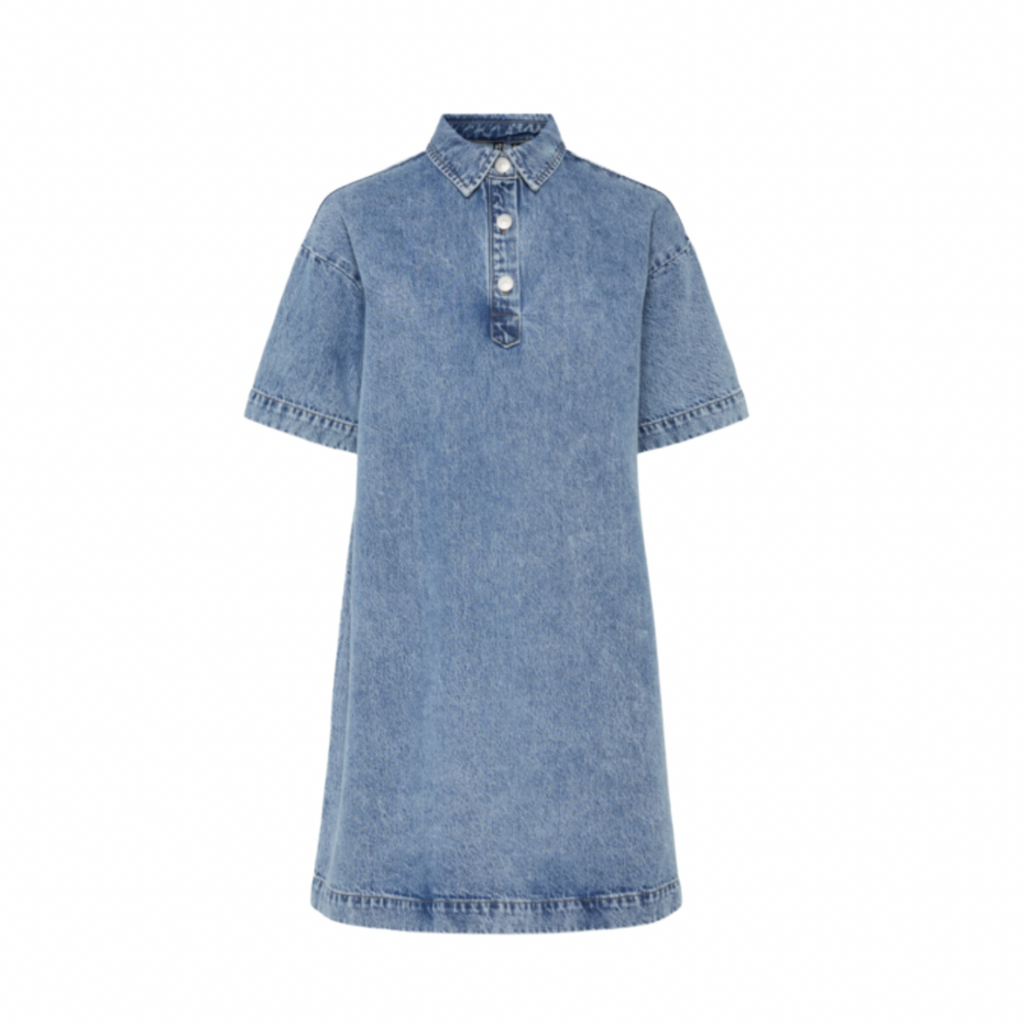 PIECES - DENIM KJOLE - KENYA 17154494 - MEDIUM BLUE DENIM