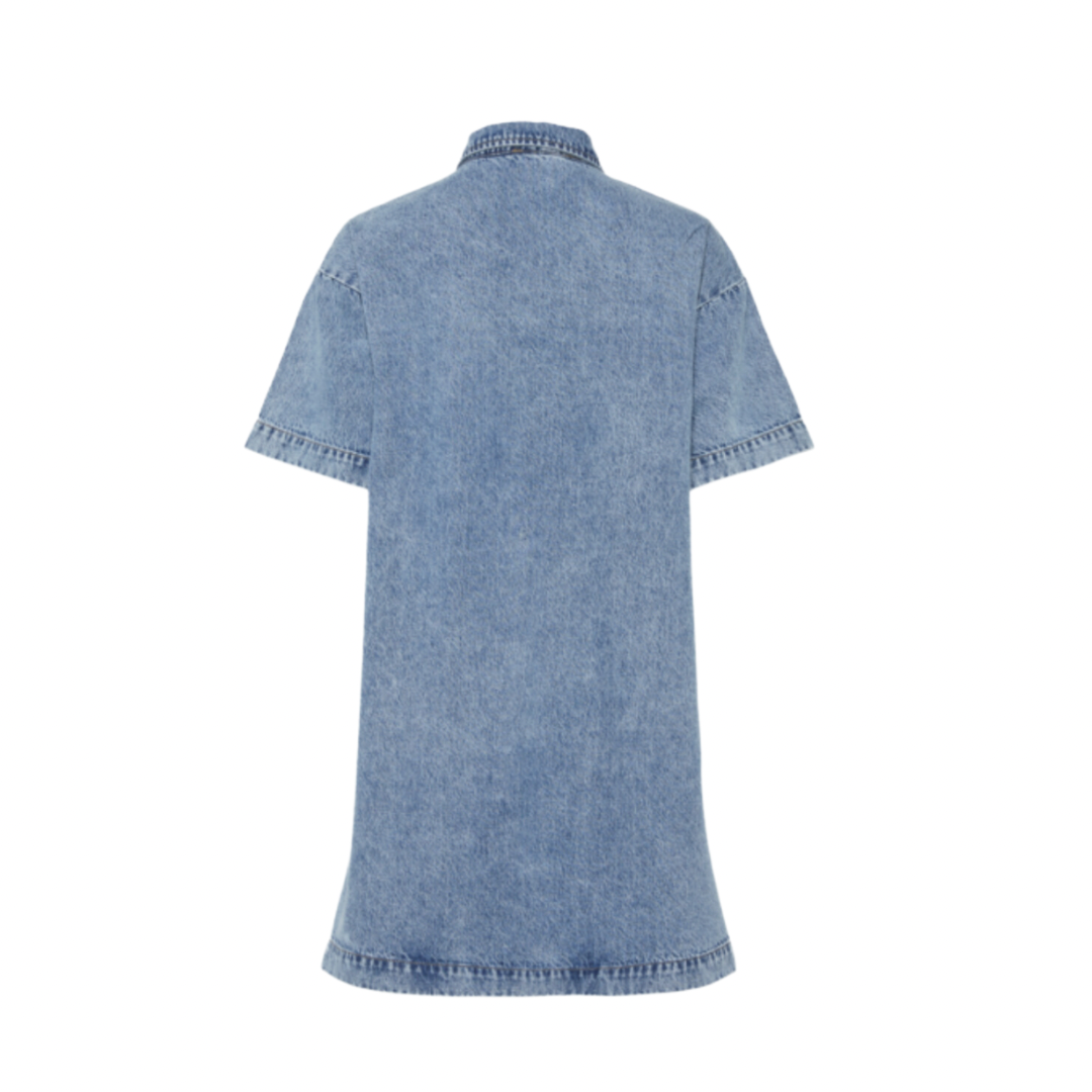 PIECES - DENIM KJOLE - KENYA 17154494 - MEDIUM BLUE DENIM
