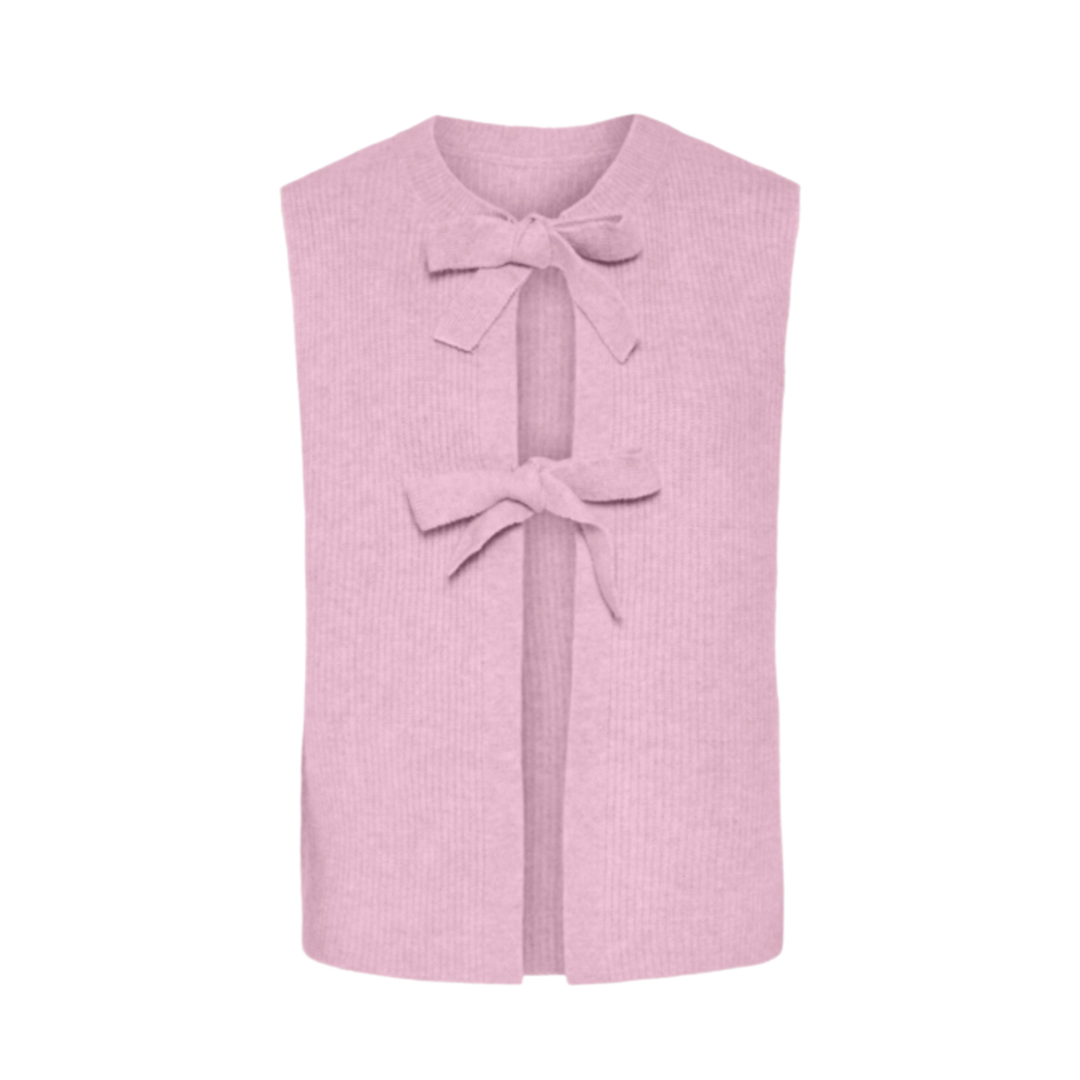 PIECES - VEST - SILLY 17156680 - ROSEATE SPOONBILL MELANGE