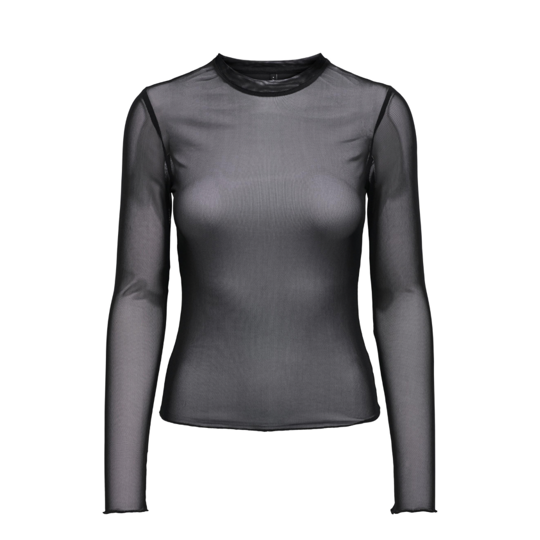 ONLY - MESH BLUSE - LINA - 15310226 - BLACK