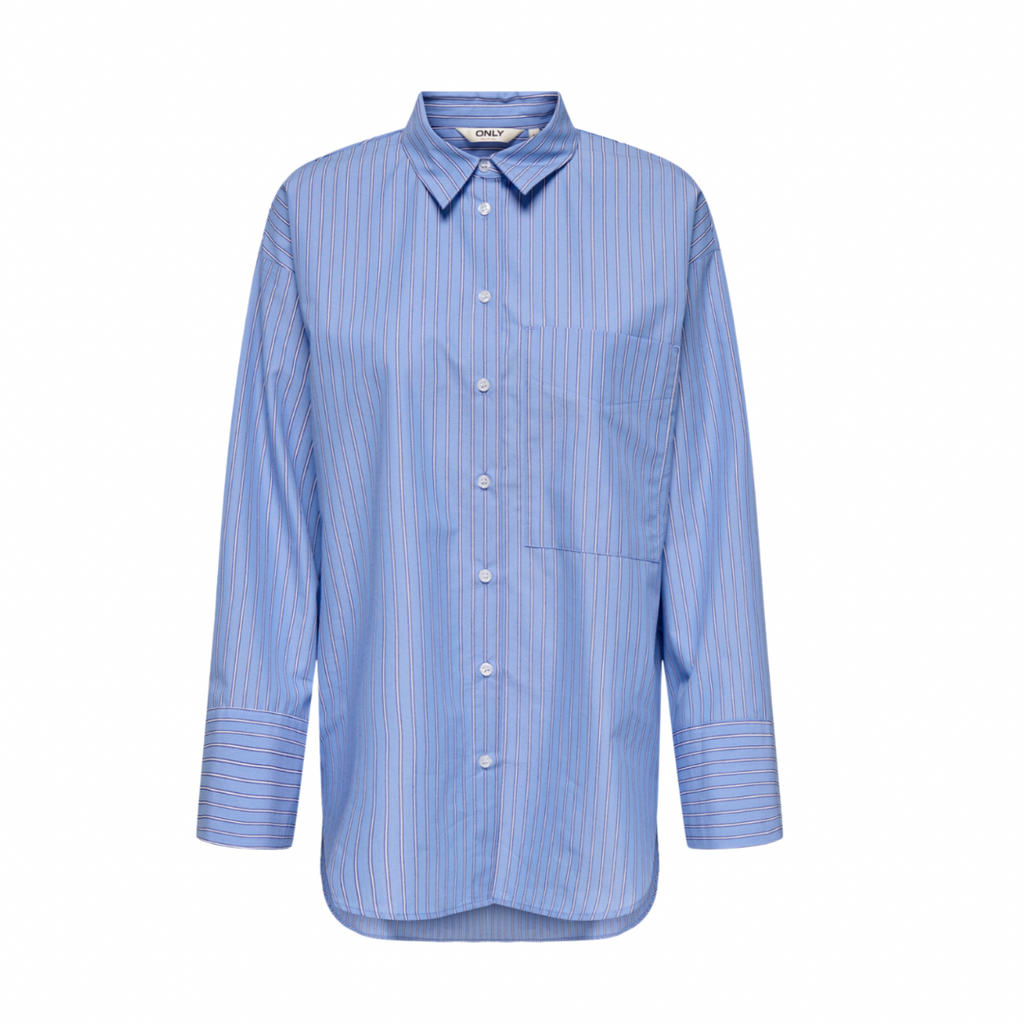 ONLY - SKJORTE - MAIA 15345008 - BRIGHT WHITE/SODALITE BLUE/VISTA BLUE STRIPES