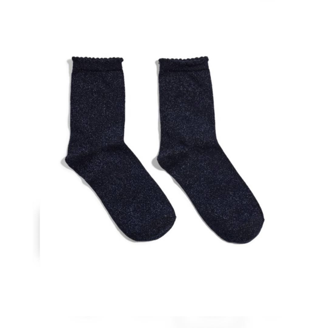 PIECES - GLIMMERSTRØMPE - SEBBY 17078534 - SKY CAPTAIN/TONED LUREX