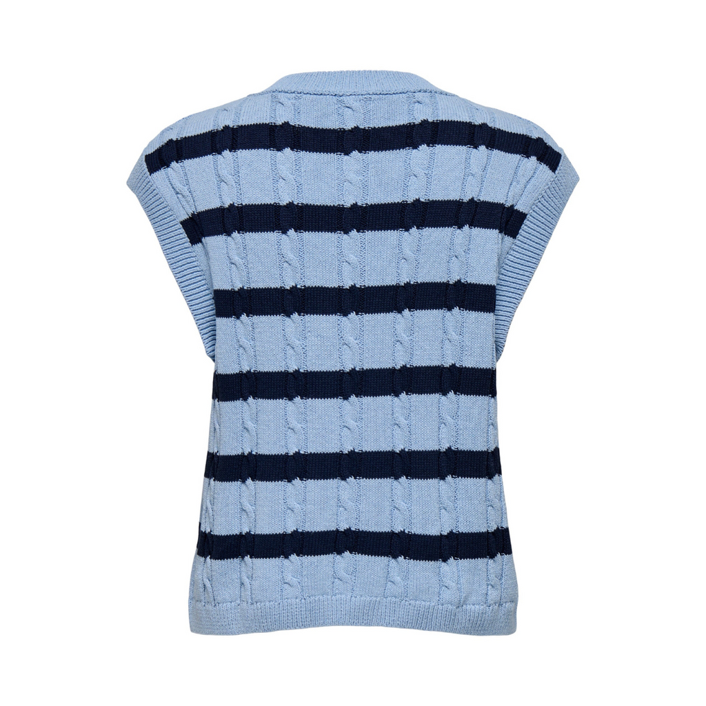 ONLY - VEST - CHICO 15357297 - CASHMERE BLUE STRIPES/DARK NAVY