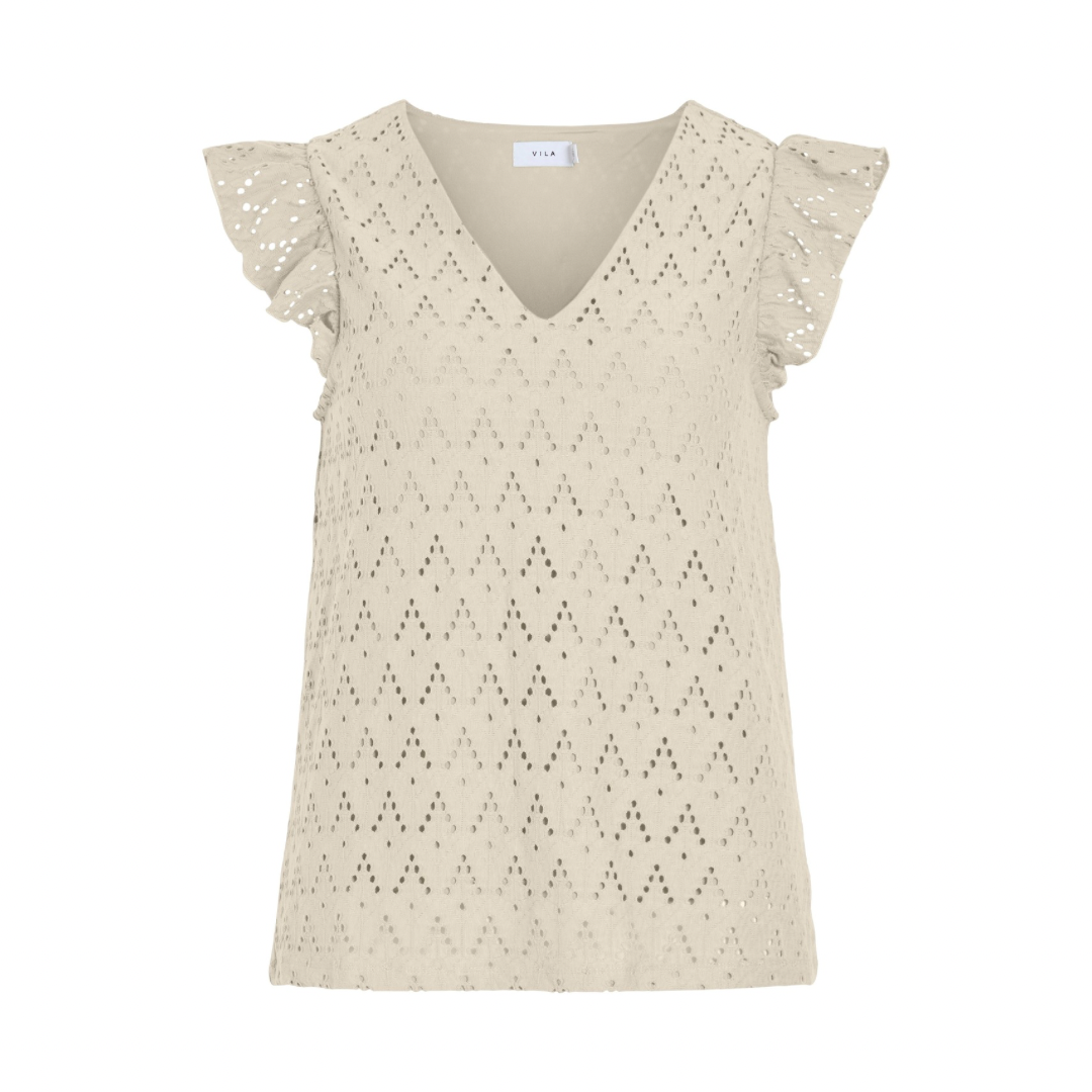 VILA - TOP - MALINA 14104110 - BIRCH