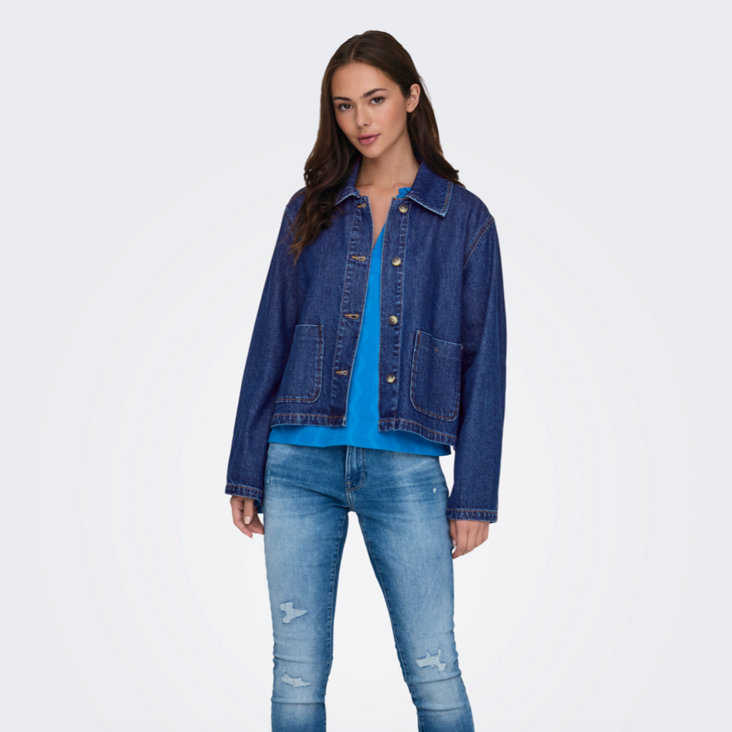 ONLY - DENIMJAKKE - LERIN 15338904 - DARK BLUE DENIM