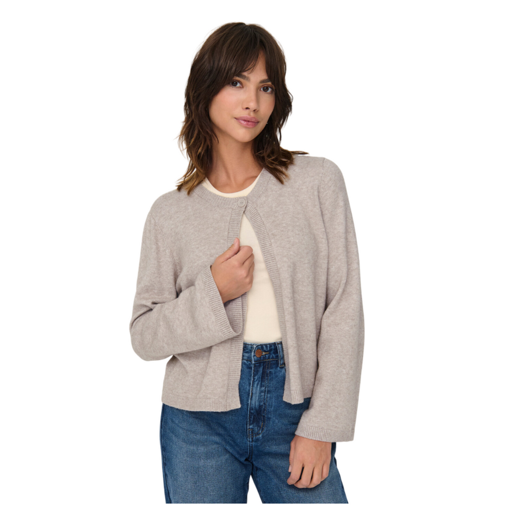 ONLY - CARDIGAN - LANA ONE BUTTON 15356693 - MOCHA MERINGUE