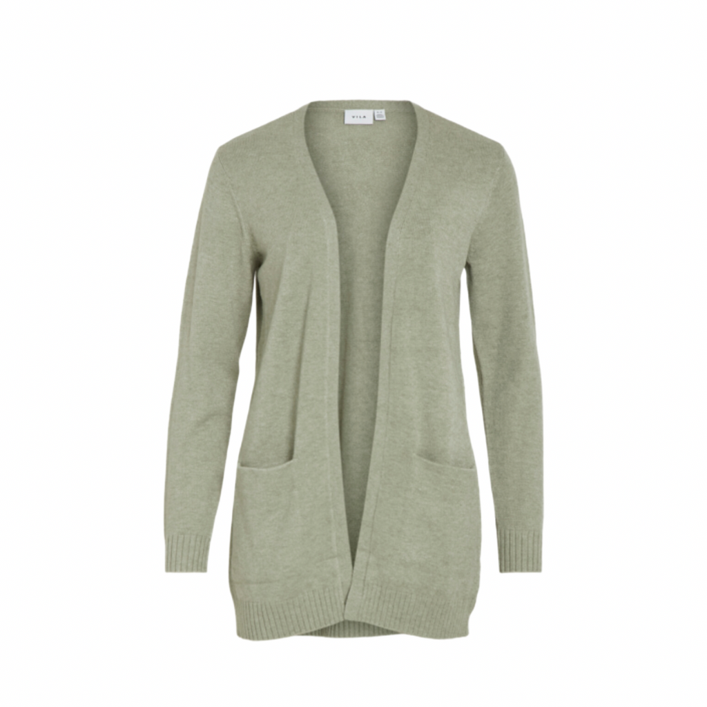 VILA - CARDIGAN - RIL 14044041 - OIL GREEN MELANGE