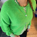 MARTA DU CHATEAU - CARDIGAN - JULIANA 2413 - GREEN FLUO