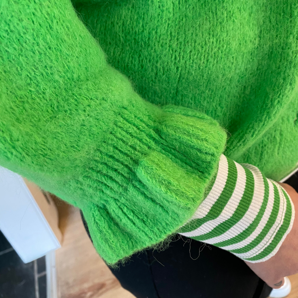 MARTA DU CHATEAU - CARDIGAN - JULIANA 2413 - GREEN FLUO