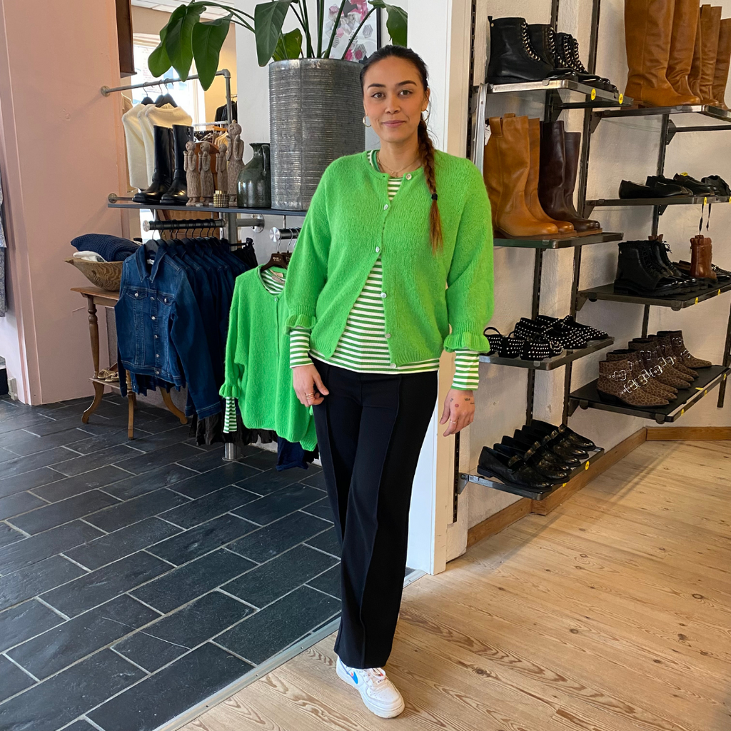 MARTA DU CHATEAU - CARDIGAN - JULIANA 2413 - GREEN FLUO
