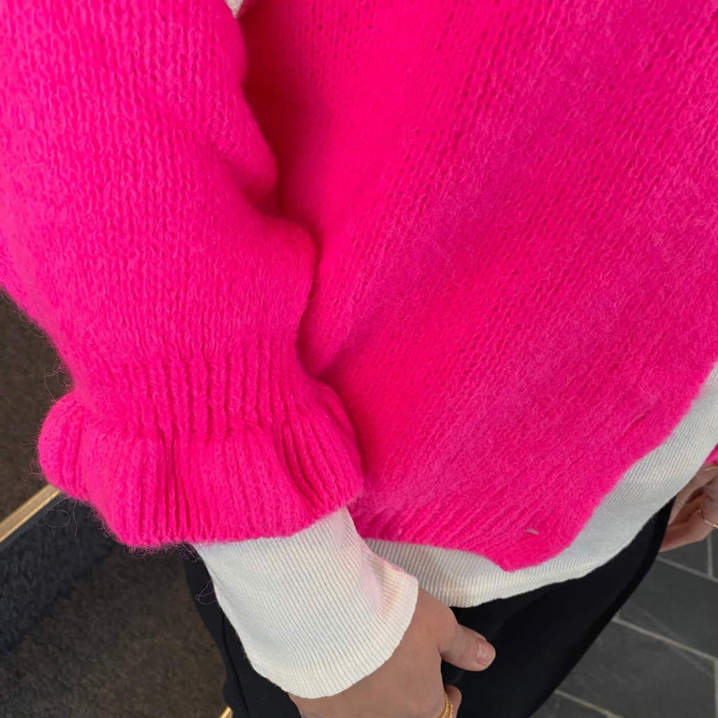 MARTA DU CHATEAU - CARDIGAN - JULIANA 2413 - FUXIA FLUO